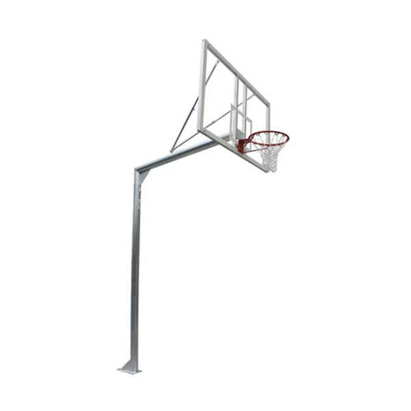 Juego canastas baloncesto galvanizadas monotubo 114mm fijas (sin tablero, aro ni redes)