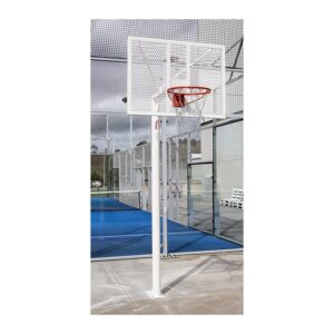 Juego canastas minibasket antivandalicas tubo 114mm lacada (con aros, redes y tableros)
