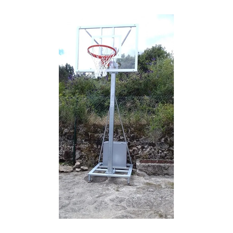 Juego canastas minibasket galvanizadas deluxe monotubo 100mm trasladables 2 ruedas con carro Juego canastas minibasket galvanizadas deluxe monotubo 100mm trasladables 2 ruedas con carro