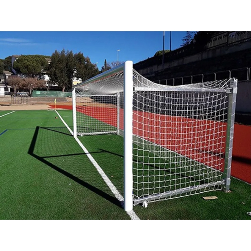 Juego porterías aluminio fútbol 7 90 mm abatibles con arquillos galvanizados en caliente Juego porterías aluminio fútbol 7 90 mm abatibles con arquillos galvanizados en caliente